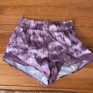 Purple tie die altered state athletic shorts